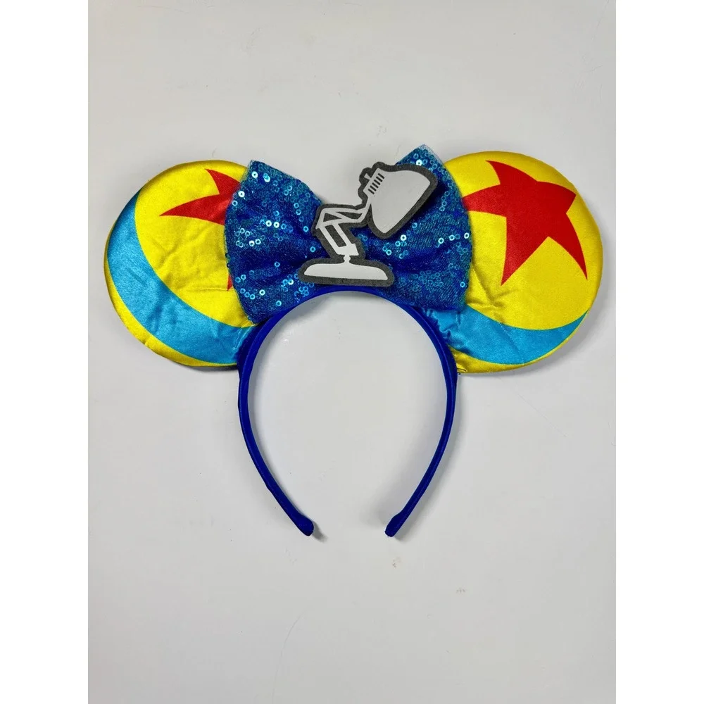 Disney Pixar Luxo Lamp Ball Mickey Ear Headband Blue Sequin Bow Lamp 167209-SAM